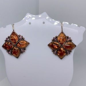Earrings with rhinestones